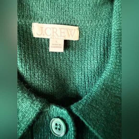 J. Crew Milano-stitch cinched-waist cardigan style cm715 sz L - Picture 4 of 6